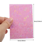 50Pcs Kpop Photocard Sleeves Heart Bling PVC Card Protectors Photocard Sleeves Richie's