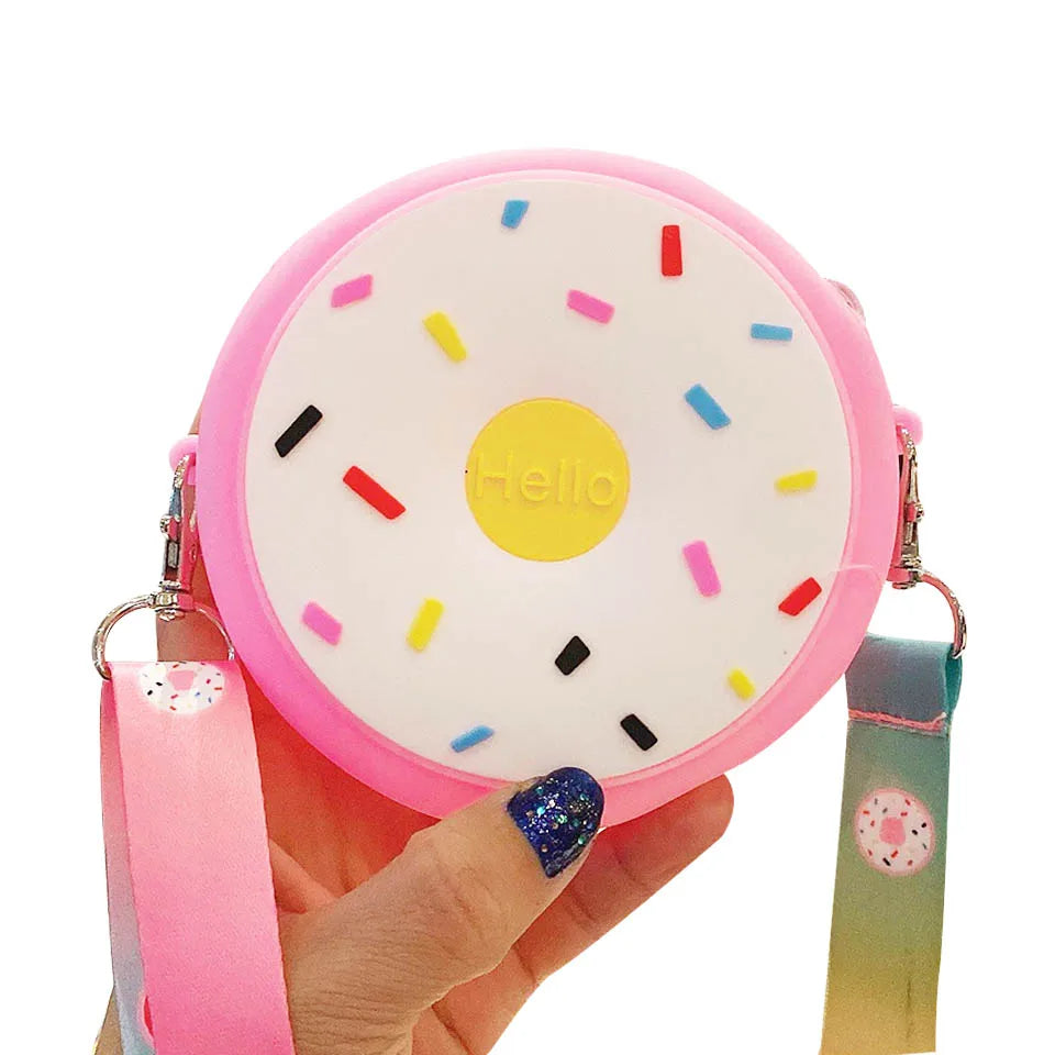 Kids Donut Round Crossbody Bag Rainbow Girls Shoulder Handbag Kids Crossbody Bag Richie's 1