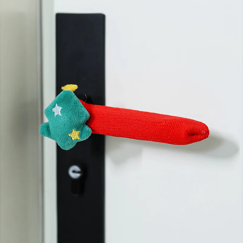 Santa Claus Door Handle Covers | Christmas Glove Decorations Christmas Door Decoration Richie's Christmas Tree 1pc
