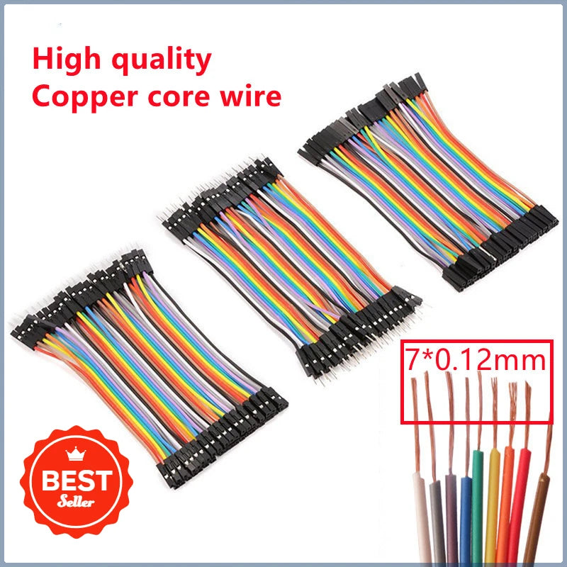 40PCS DuPont Jumper Wires M-M M-F F-F 10/20/30cm Arduino Cables Jumper Wire Set Richie's