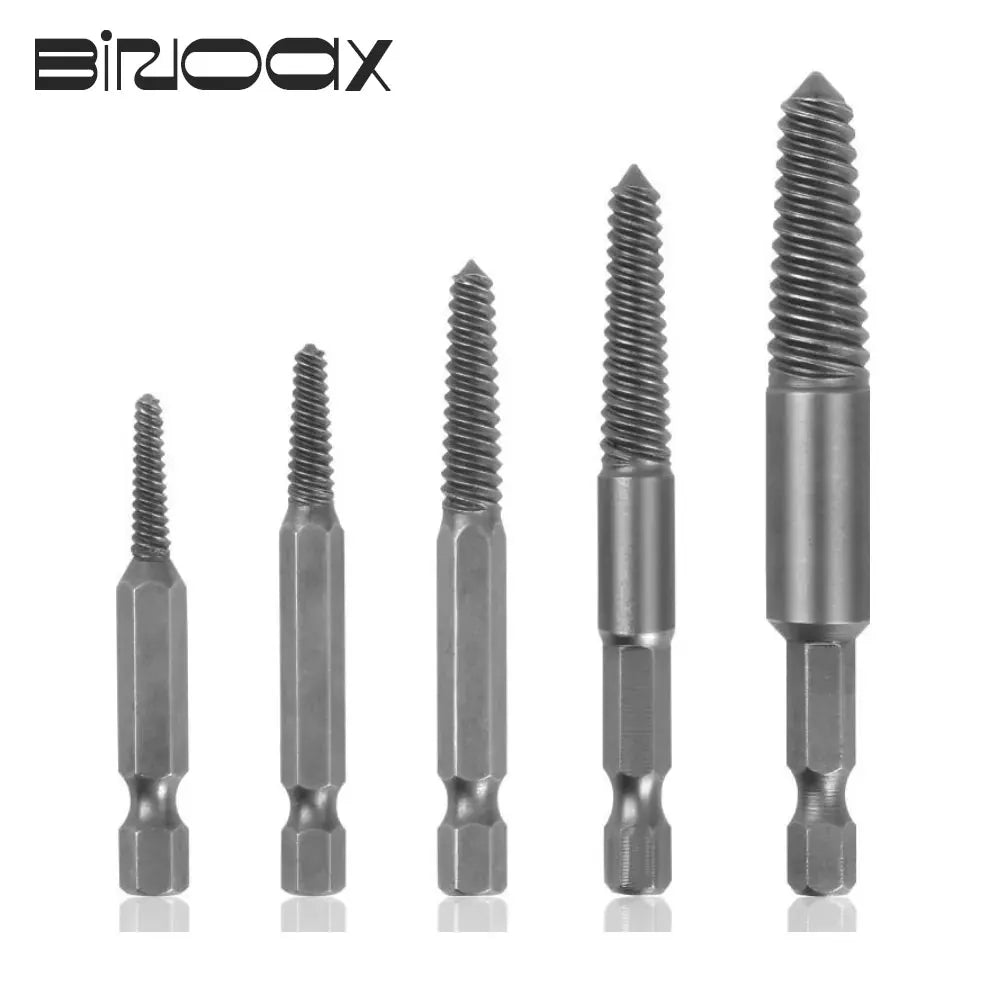 5-Piece Screw Extractor & Broken Bolt Remover Drill Bit Set Screw Extractor Set Richie's