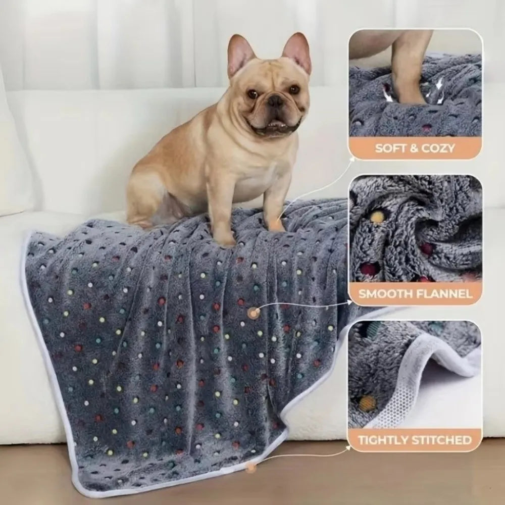 Ultra-Soft Coral Fleece Pet Blanket for Cats & Dogs | 3 Sizes Pet Bed Blanket Richie's