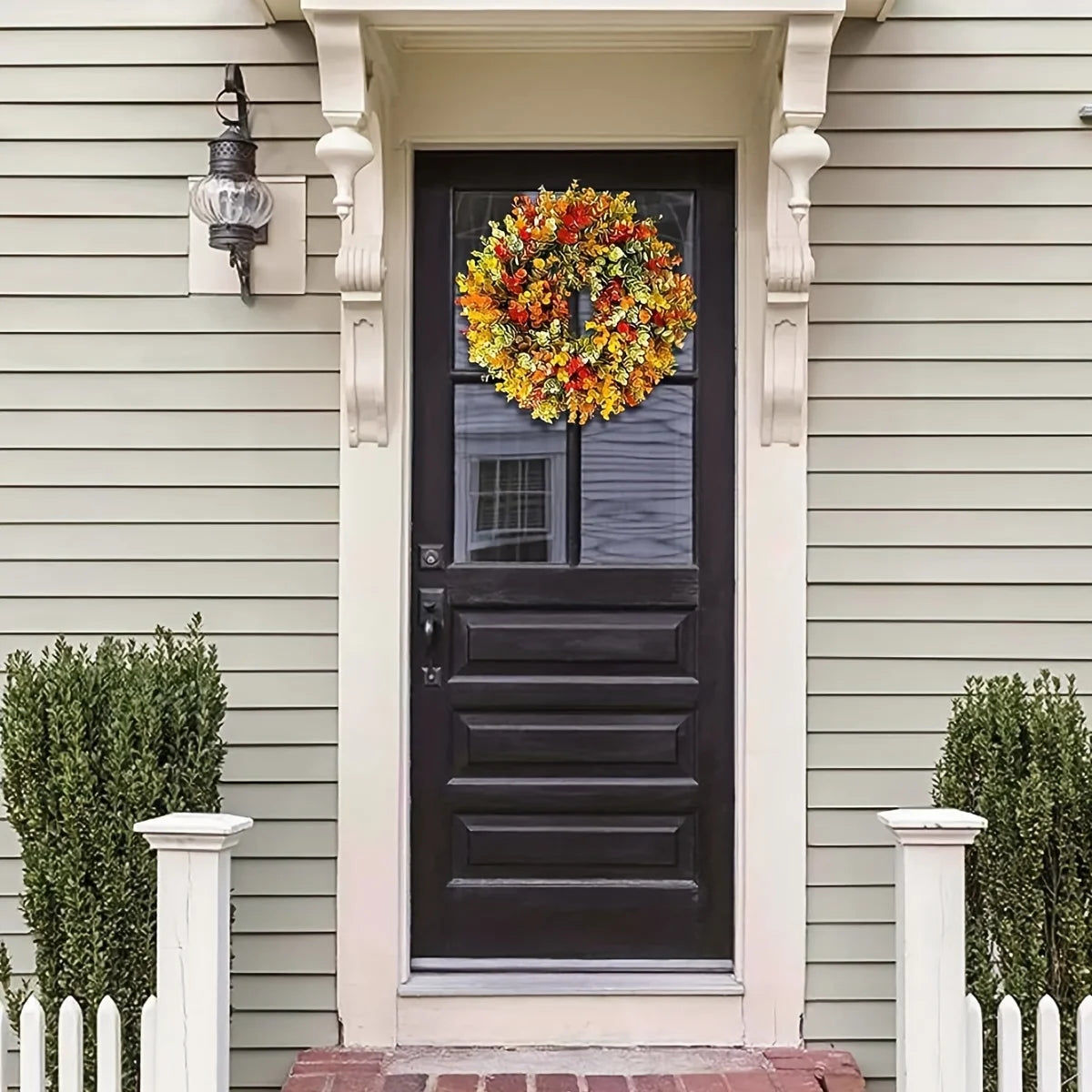 Elegant Artificial Fall Foliage Wreath – Indoor Door Hanging Decor Artificial Decor Wreath Richie's