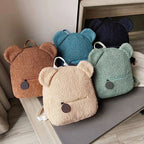 Bear Ear Fleece Backpack for Kids Girls – Cute Plush Daypack Kids Plush Backpack Richie's