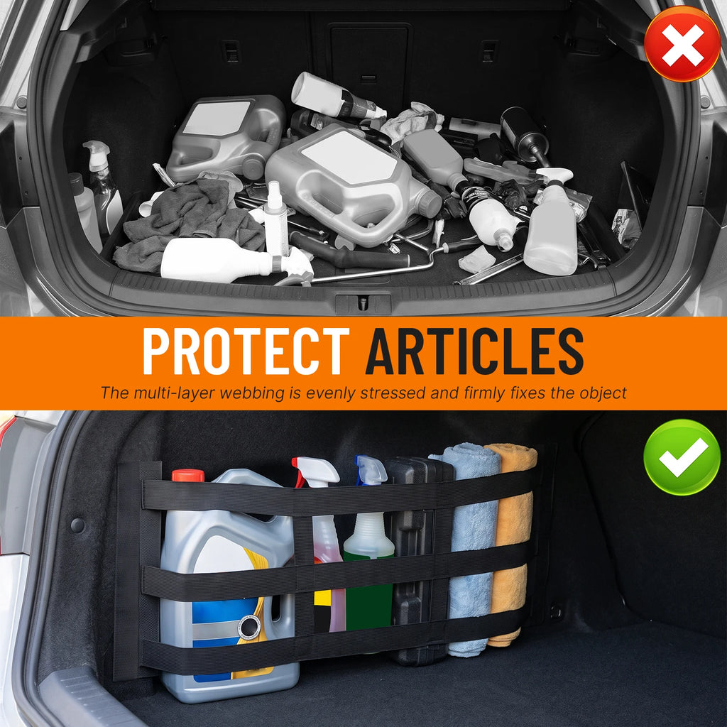 2Pcs Elastic Car Trunk Organizer Straps – Cargo Fixing Belts Car Trunk Organizer Richie's