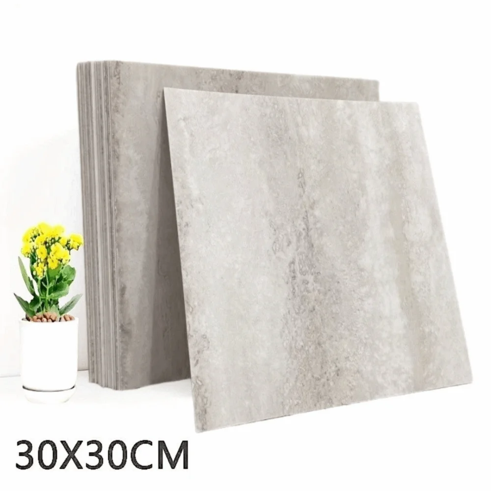 Self-Adhesive PVC Floor Tile 30x30cm Waterproof Marble Texture Peel & Stick Tile Richie's