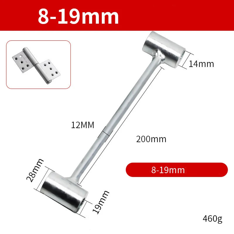 Hinge Gap Adjusting Wrench Double-Head Steel Tool 0.55–0.75in Hinge Adjustment Wrench Richie's 8-19mm