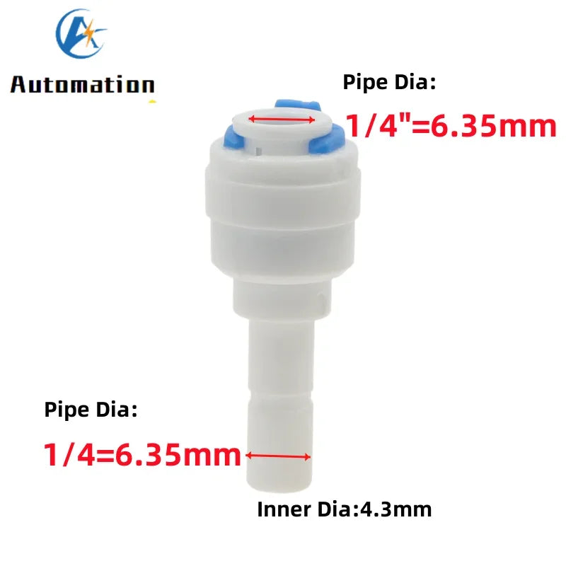 5pcs RO Water Quick Coupling 3/8" OD to 1/4" Stem Pipe Fittings Pipe Fittings Richie's