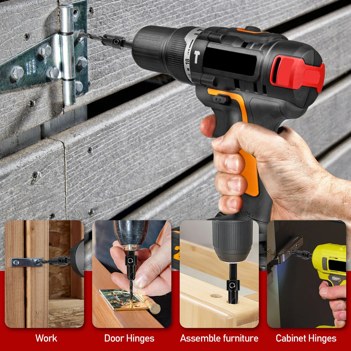 Tapered Countersink Drill Bit Set – S2 Steel Wood Plug Cutter Countersink Drill Set Richie's