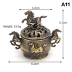 Chinese Style Alloy Incense Burner Bowl with Handle | Yoga Decor Incense Burner Richie's A11