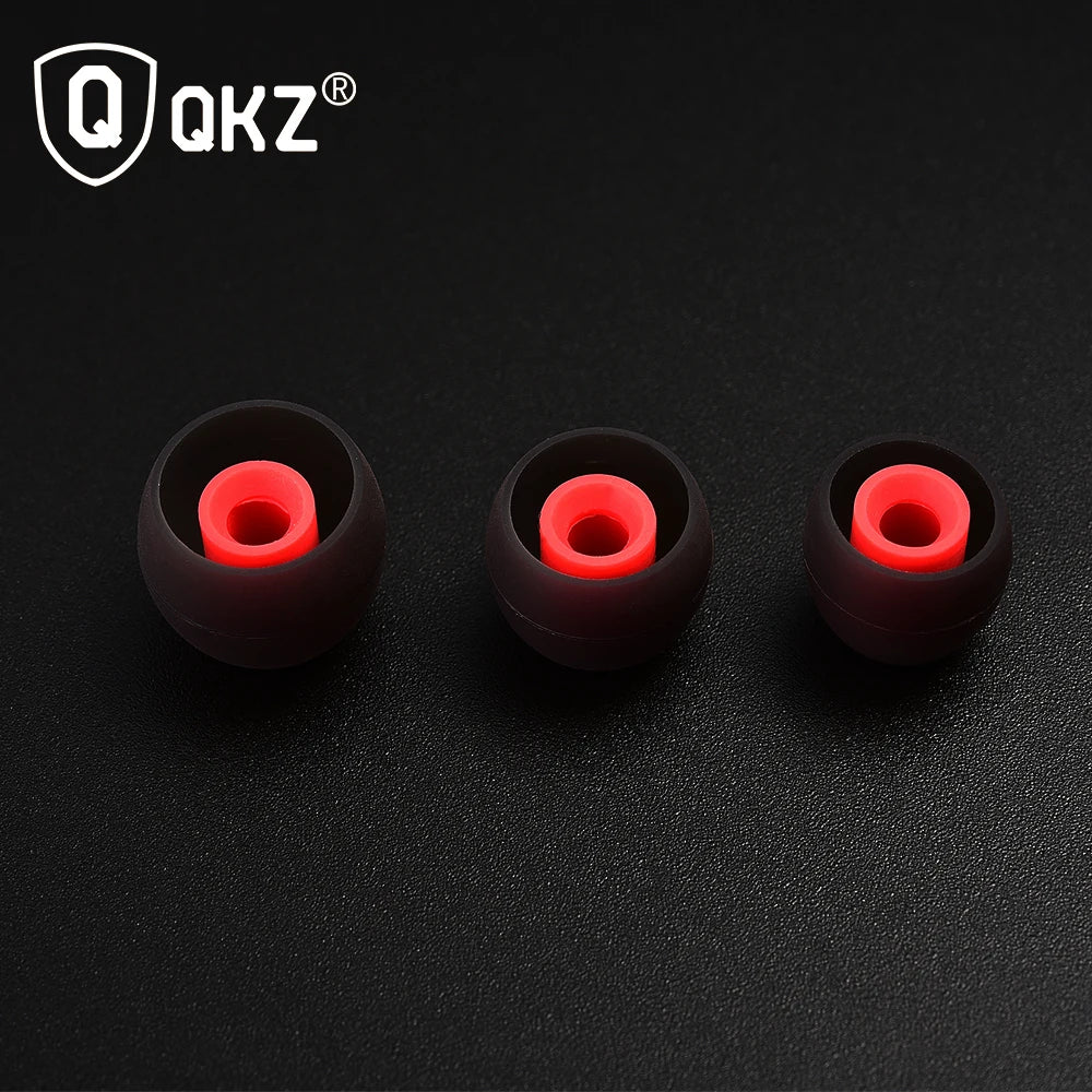 QKZ 3-Pair Silicone Memory Foam Ear Tips for KZ In-Ear Monitors Replacement Ear Tips Richie's