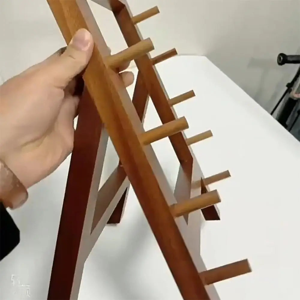 Multi-Layer Wood Katana Display Stand & Knife Rack – 4/5/6 Tier Wood Display Rack Richie's