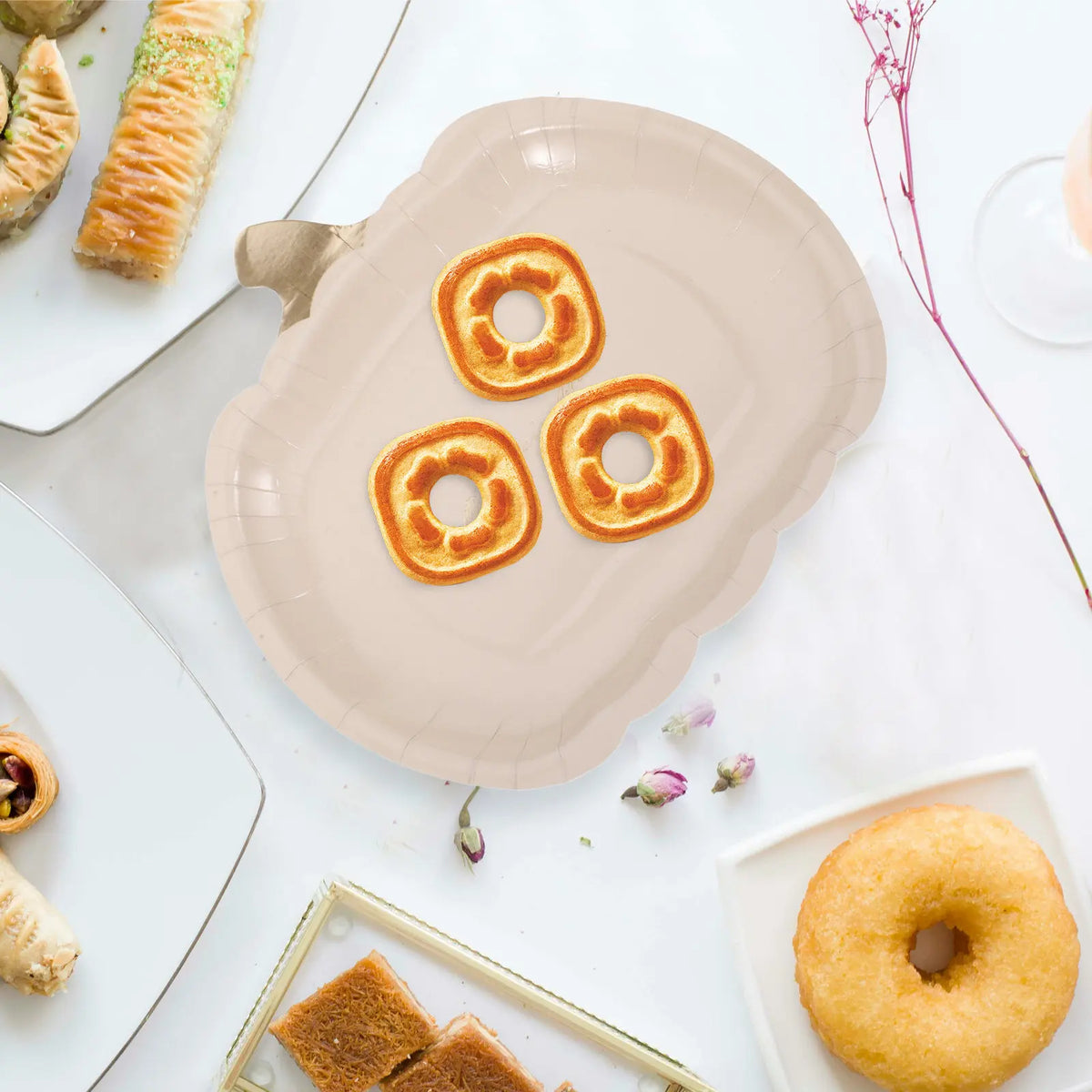 10Pcs Halloween Pumpkin Paper Plates – Fall Party Tableware Disposable Party Plates Richie's