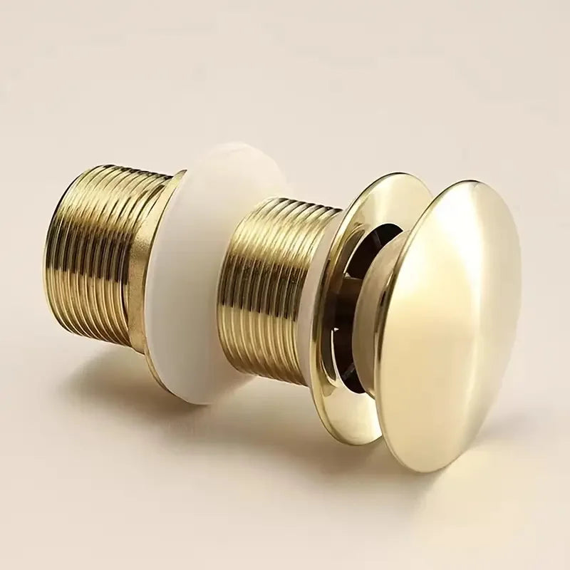 Stainless Steel Basin Drain with Pop-Up Press Stopper Basin Drain Stopper Richie's