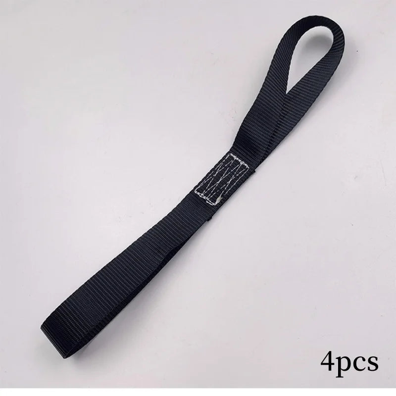 Motorcycle Soft Loop Tie Down Straps – 600LBS Nylon Hauling Motorcycle Tie Down Straps Richie's black 4pcs