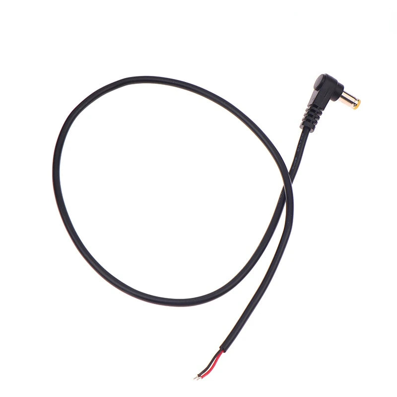 Right Angle DC Power Cable 5.5x2.1/2.5mm Male Plug Extension DC Power Cable Richie's