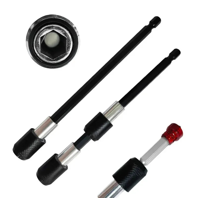 3PC Hex Quick Release Screwdriver Extension Rod Set | CR-V Steel Drill Extension Rod Richie's