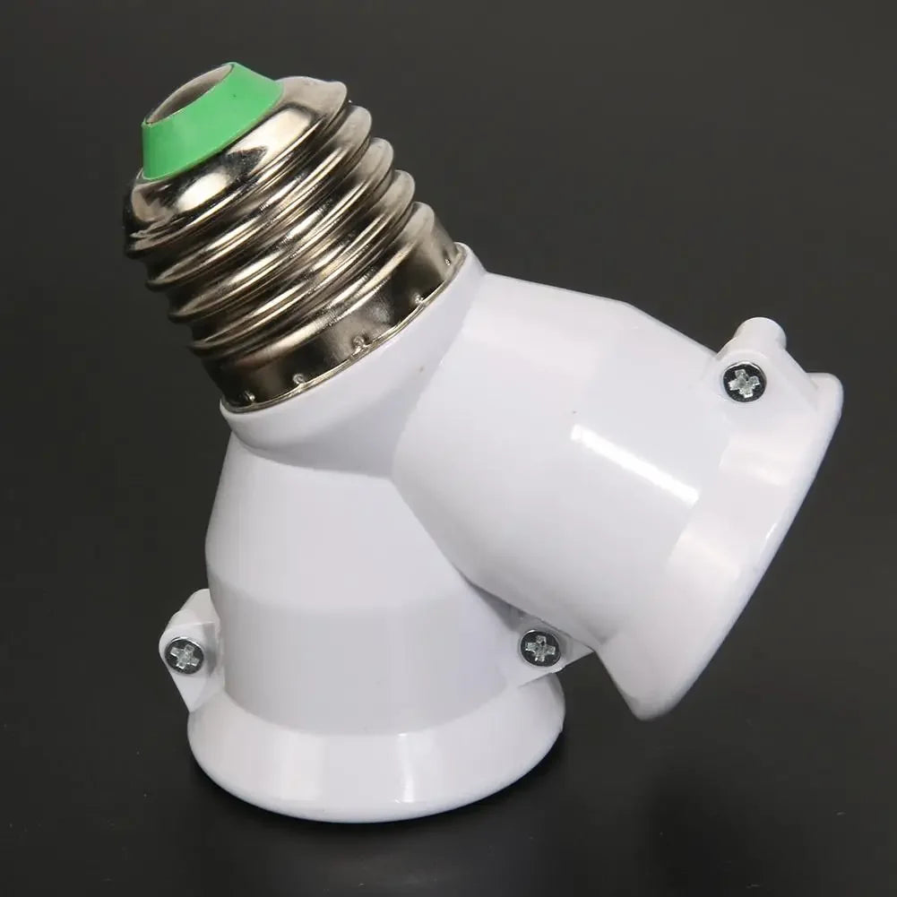 E27 to 2×E27 Bulb Socket Splitter Adapter | Dual Lamp Holder Lamp Socket Adapter Richie's