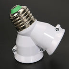 E27 to 2×E27 Bulb Socket Splitter Adapter | Dual Lamp Holder Lamp Socket Adapter Richie's