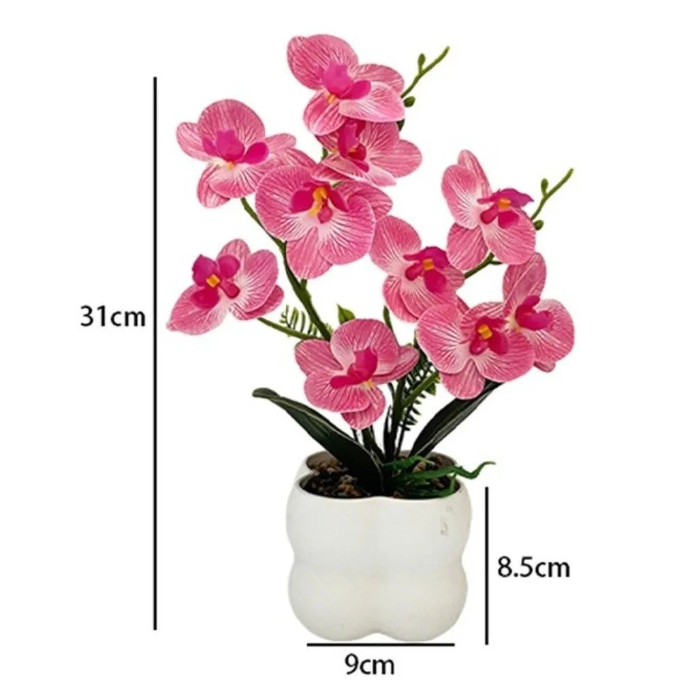 Artificial Butterfly Orchid Bonsai White Faux Flower Décor Artificial Flower Bonsai Richie's