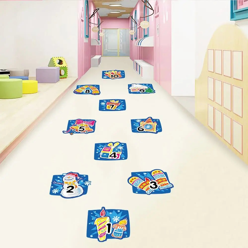 Multicolor Hopscotch Game Floor Stickers – Self-Adhesive PVC Kids Floor Sticker Game Richie's