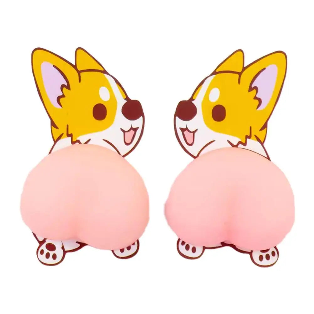 3D Cartoon Pig & Puppy Silicone Stickers – Anti-Collision Decals Decorative Stickers Richie's Corgi