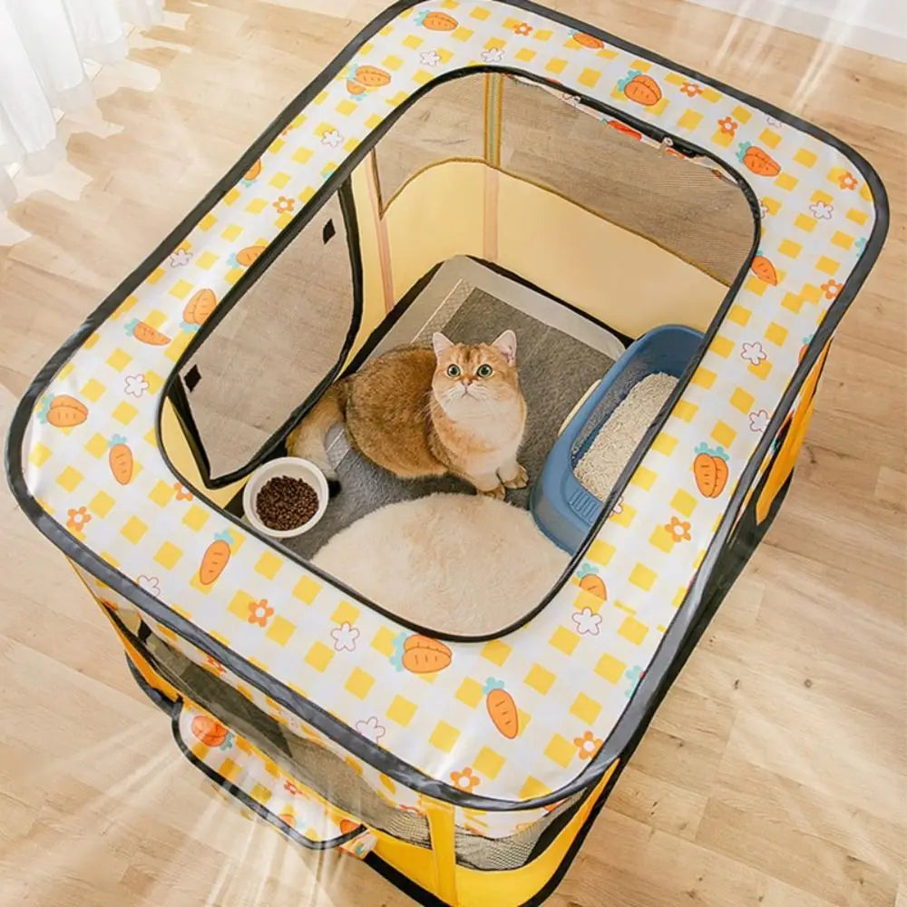 Foldable Cat House Villa – Breathable Mesh & Roller Shutter Door Foldable Pet Tent Richie's