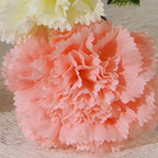 10Pcs Silk Artificial Carnations Fake Flowers with Bendable Stems Artificial Flowers Richie's