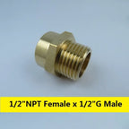 Brass G BSP Female to NPT Male Thread Pipe Fitting Adapter Pipe Fitting Adapter Richie's