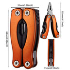 Folding Multi-Tool Pliers – Stainless Steel Camping Survival Kit Multi-Tool Pliers Richie's Orange Small 4 inches