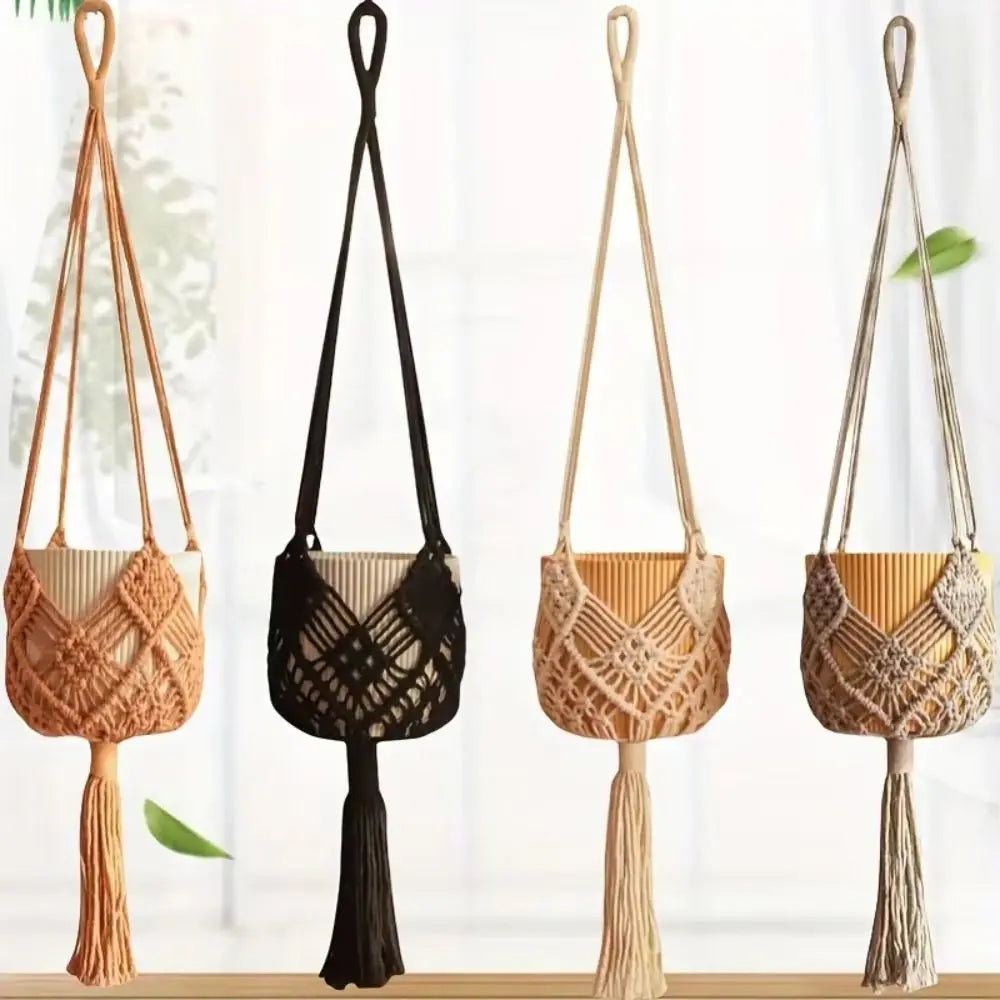 Boho Macrame Plant Hanger Cotton Rope Net Pouch for Succulents Macrame Plant Hanger Richie's