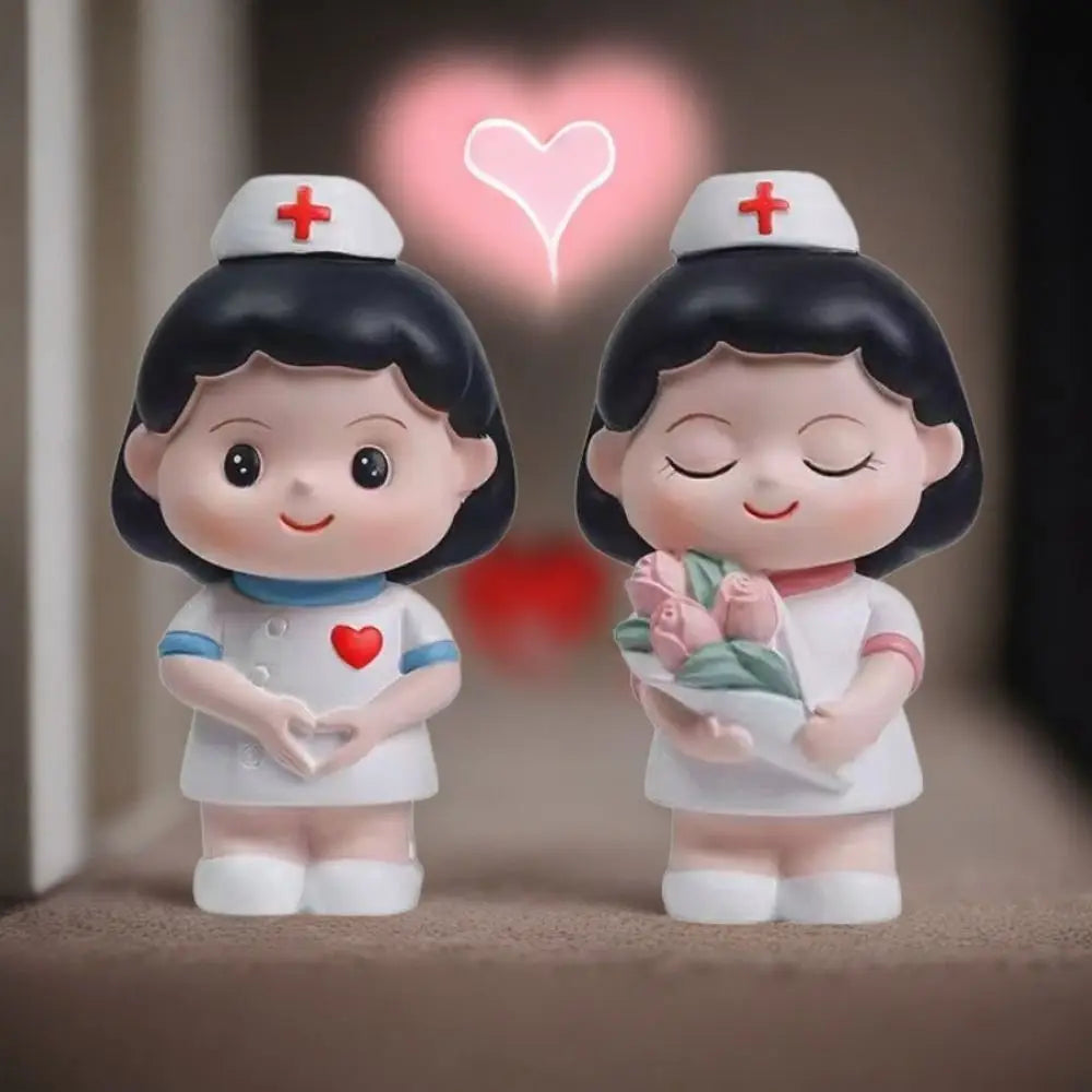 Resin Nurse & Doctor Figurine DIY Cake Ornament Collectible Resin Figurine Richie's