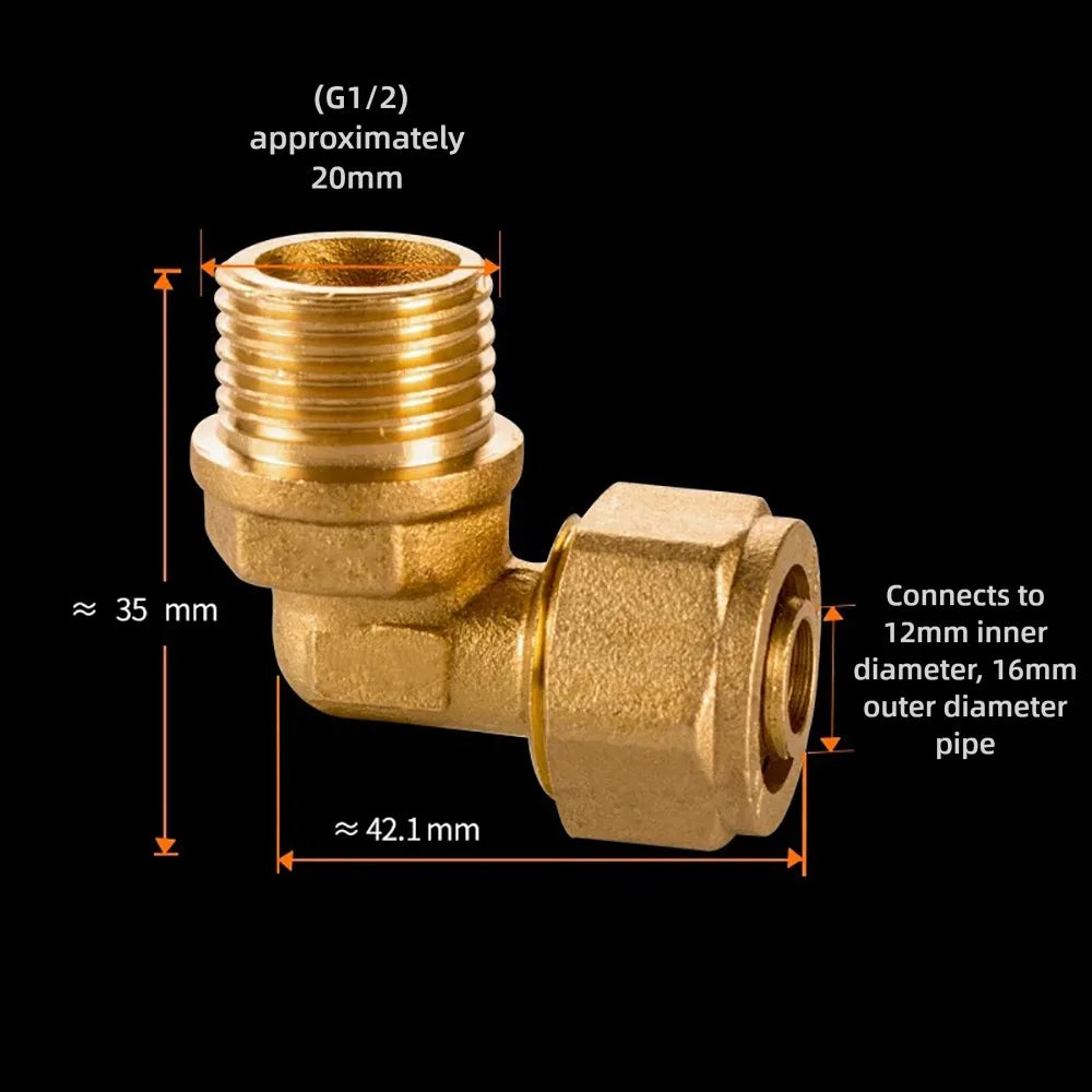Brass Pipe Fitting 2/3 Way Male Female Thread Solar Heater Brass Pipe Fitting Richie's 4