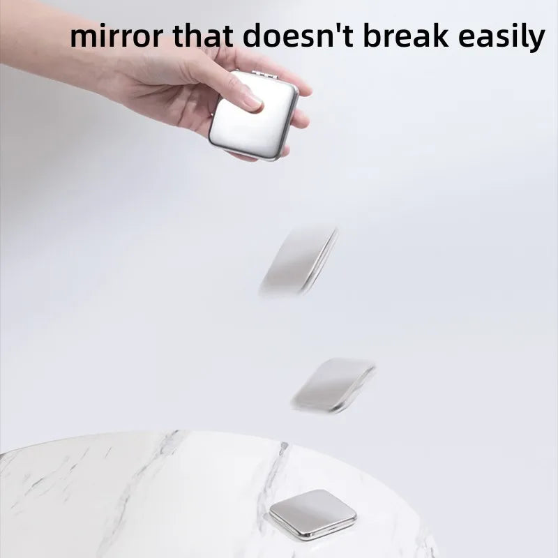 Foldable Double-Sided Pocket Makeup Mirror – Stainless Steel Compact Makeup Mirror Richie's