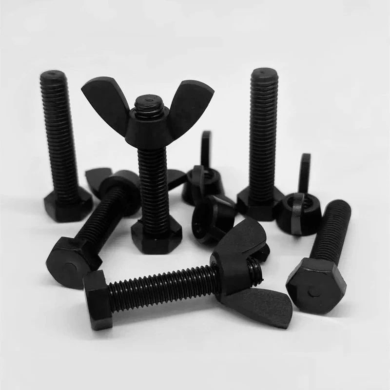 White Nylon Hex Bolt & Wing Nut Set M3–M12 Insulated Plastic Nylon Bolt & Nut Set Richie's