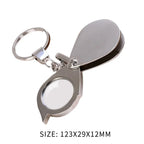 10X/15X Folding Key Chain Magnifier Loupe – Pocket Mini Tool Folding Magnifier Loupe Richie's 15X Metal