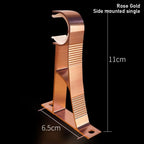 Aluminum Curtain Rod Bracket – Single & Double Hang Curtain Rod Bracket Richie's RoseGold-SideMounted