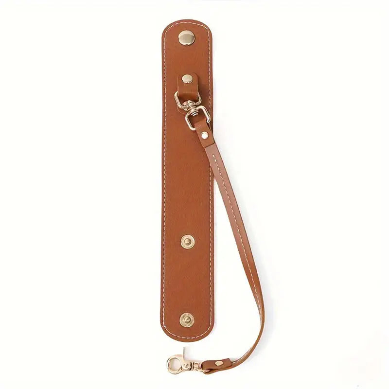 Vintage Leather Glove Holder Strap with Clasp for Handbag & Hat Leather Holder Strap Richie's brown