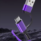 2M 2-in-1 USB-A & USB-C Braided Fast Charge Cable | 4 Colors USB Charging Cable Richie's