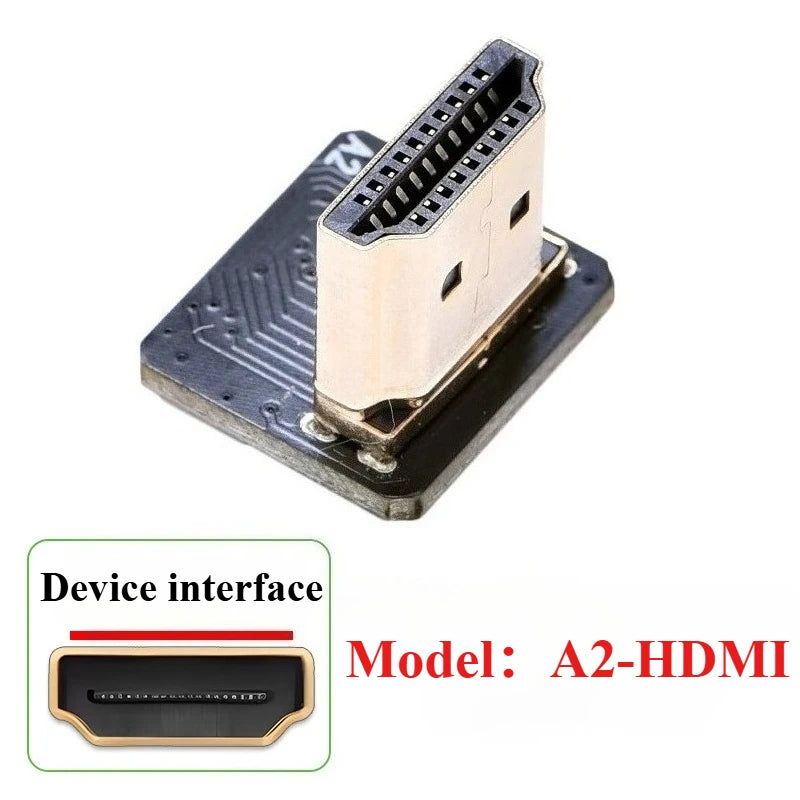 Raspberry Pi 4 Micro HDMI FFC Flat Cable 90° 20-Pin FPV HDMI FFC Cable Richie's HDMI (A2)