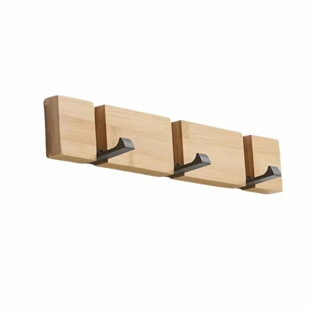 Wall Mounted Bamboo Coat Rack – Multi-Hook Space Saver Wall Coat Rack Richie's 3 Hooks