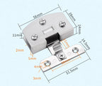 Punch-Free Cabinet Glass Hinge Clamp – Zinc Alloy Door Hinge Cabinet Glass Hinge Richie's Large silver
