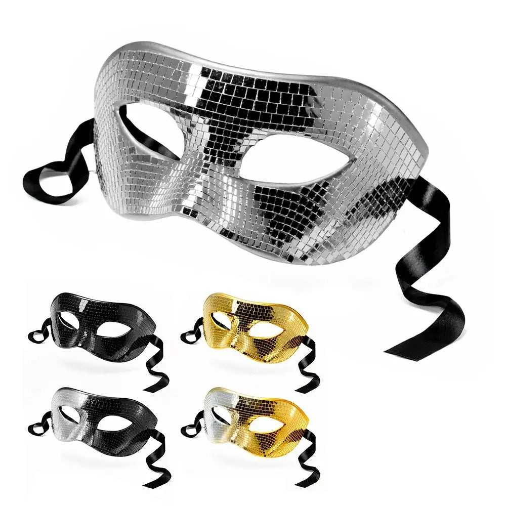 Glitter Mirror Masquerade Eye Mask | Mardi Gras Cosplay Masquerade Eye Mask Richie's