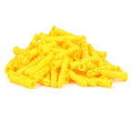 M6 M8 M10 Yellow Ribbed Plastic Wall Anchors | 10–50 Pcs Wall Anchors Richie's