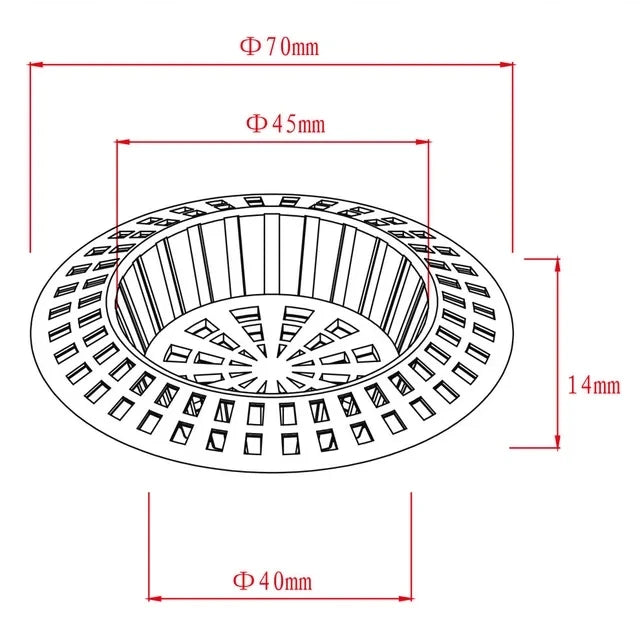 5-Pack Hair Catcher Drain Filter Strainer – Sink & Shower Drain Filter Strainer Richie's white