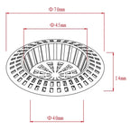 5-Pack Hair Catcher Drain Filter Strainer – Sink & Shower Drain Filter Strainer Richie's white