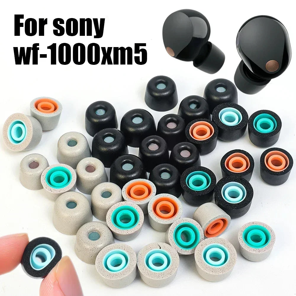 Memory Foam Eartips for Sony WF-1000XM5 – S/M/L Replacement Earphone Eartips Richie's