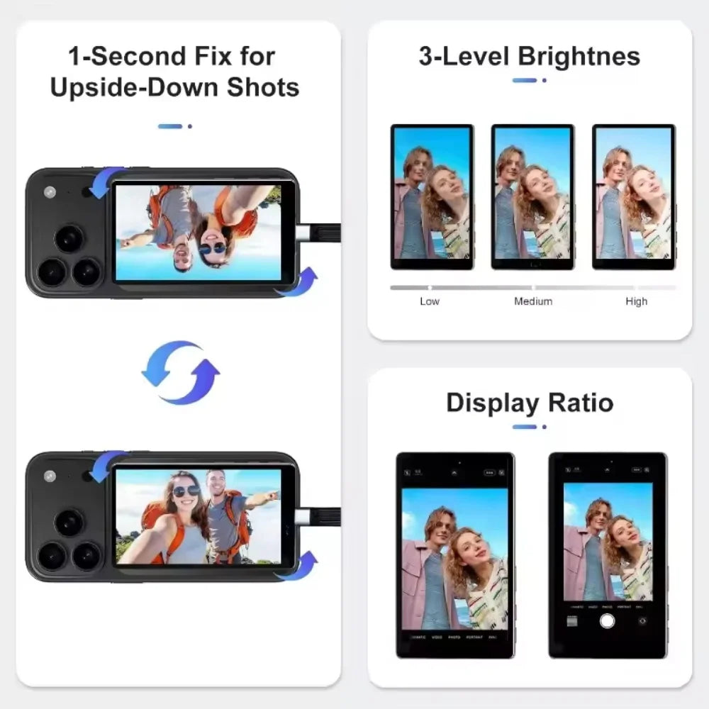 Magnetic Selfie Monitor Screen for Vlogging – iPhone & Android Selfie Monitor Screen Richie's