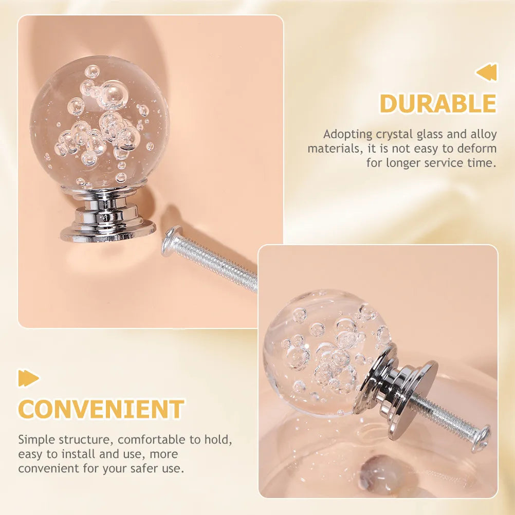 6-Pack Crystal Bubble Ball Cabinet Knobs & Dresser Handles Cabinet Knobs Richie's