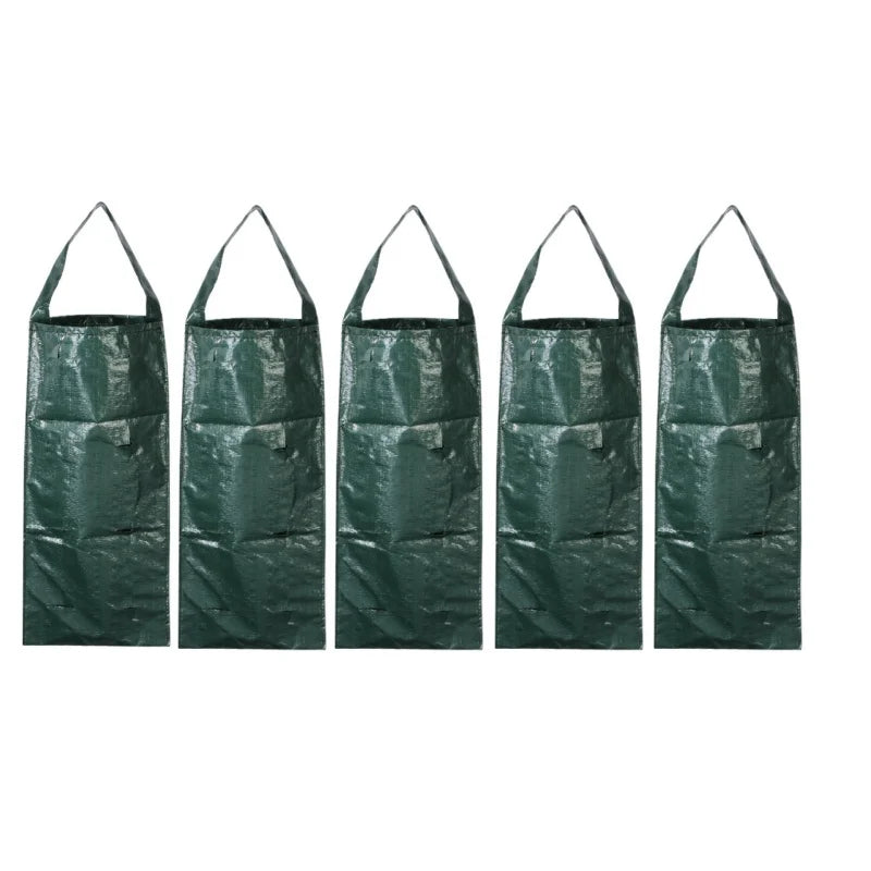 Hanging Strawberry Planter Grow Bags – Vertical Garden Tower Hanging Grow Bag Richie's 5pcs